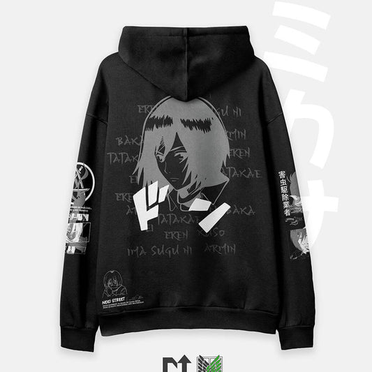 Hoodie Mikasa Ackerman — artes de espalda en la versión original con rib — NEXO Street