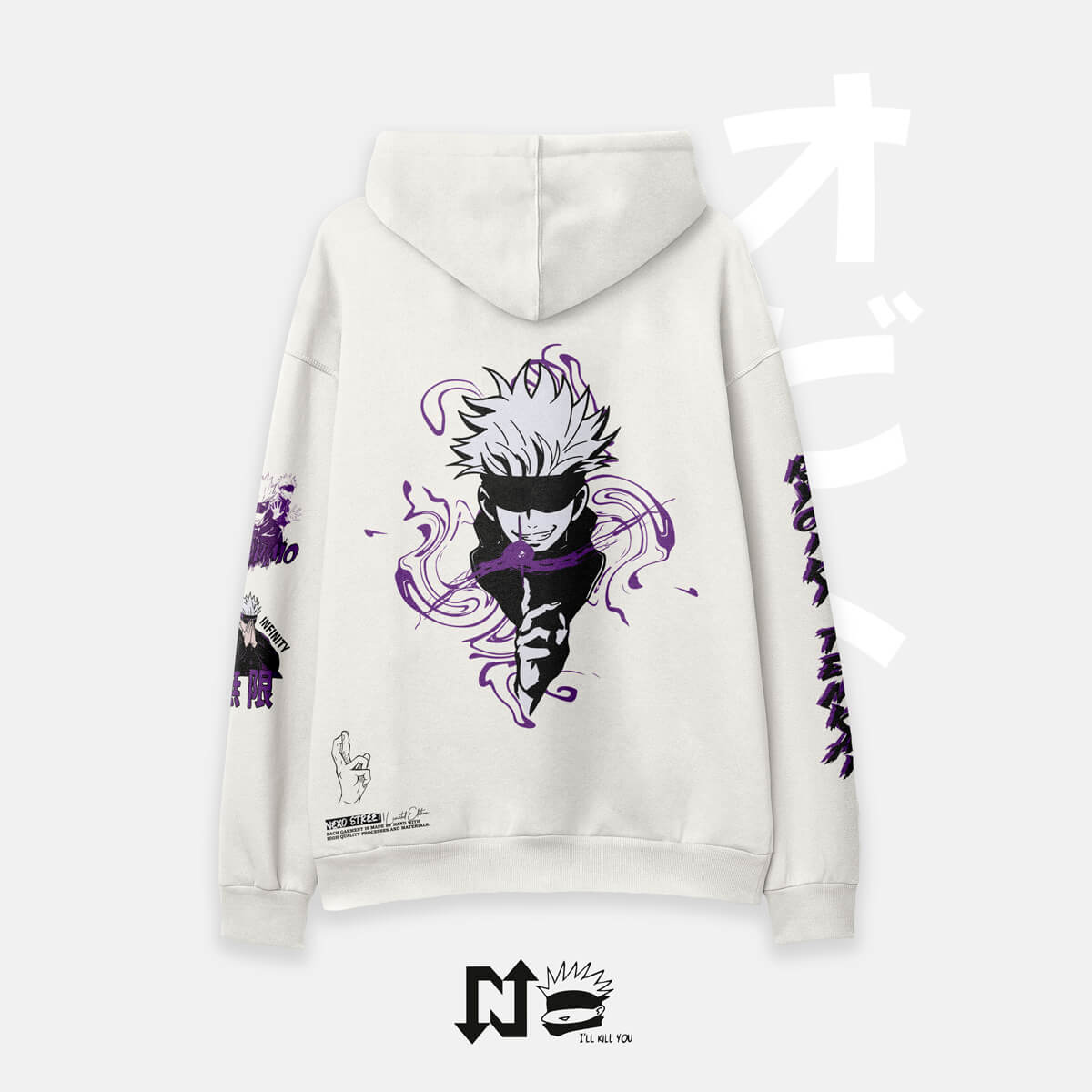 Hoodie SATORU GOJO 02 NEXO Street XS / ABRIGADOR Buso