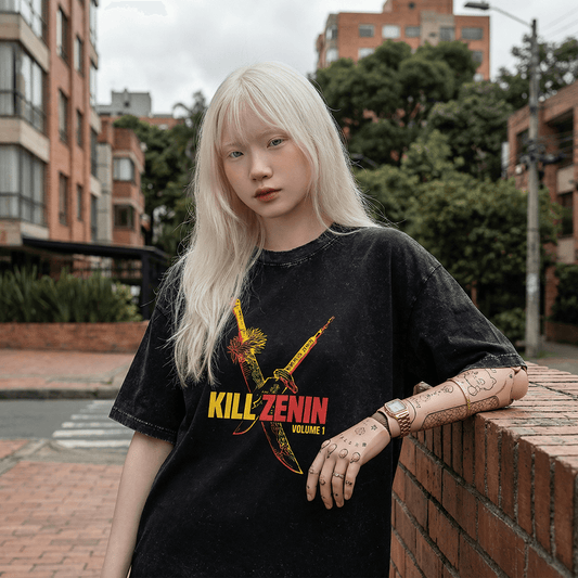 Camiseta oversize Kill Zenin Maki Jujutsu Kaisen negro — NEXO Street anime streetwear
