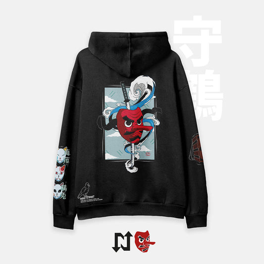 Hoodie oversize de Sakonji Urokodaki (Kimetsu no Yaiba) — vista frontal — NEXO Street