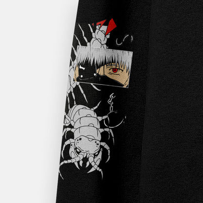 Hoodie oversize negro de Ken Kaneki (Tokyo Ghoul) — vista posterior — NEXO Street