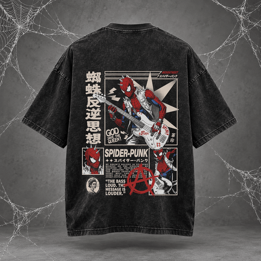 Camiseta SPIDER PUNK | ACID WASH EDITION