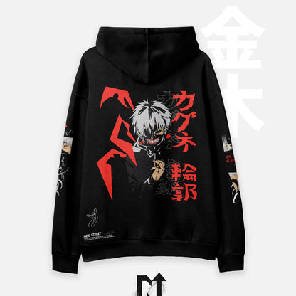 Hoodie oversize negro de Ken Kaneki (Tokyo Ghoul) — NEXO Street