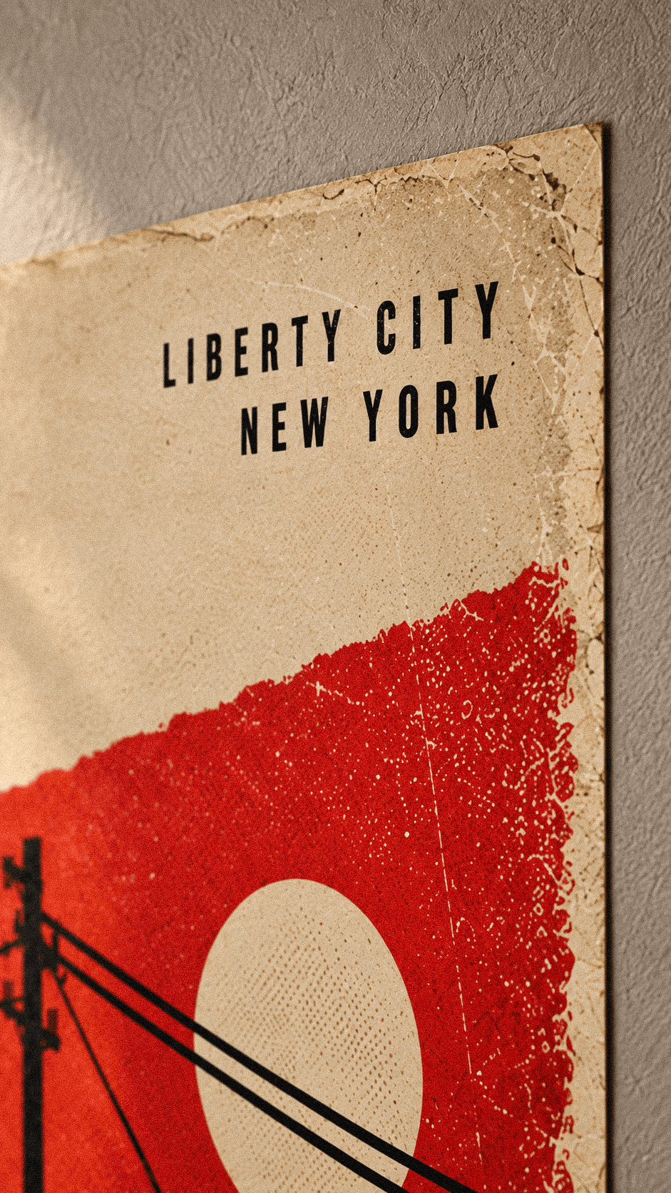 Detalle de la luna, Liberty City New York y textura gráfica del poster NICO BELLIC.