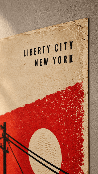 Detalle de la luna, Liberty City New York y textura gráfica del poster NICO BELLIC.