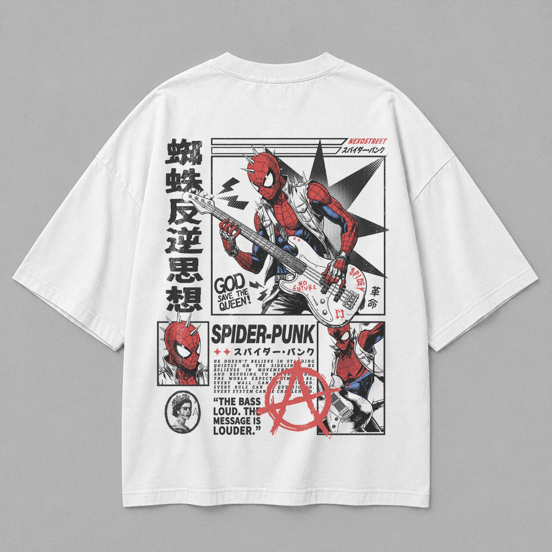 Camiseta Blanca SPIDER PUNK | SPIDER MAN