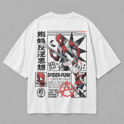 Camiseta Blanca SPIDER PUNK | SPIDER MAN
