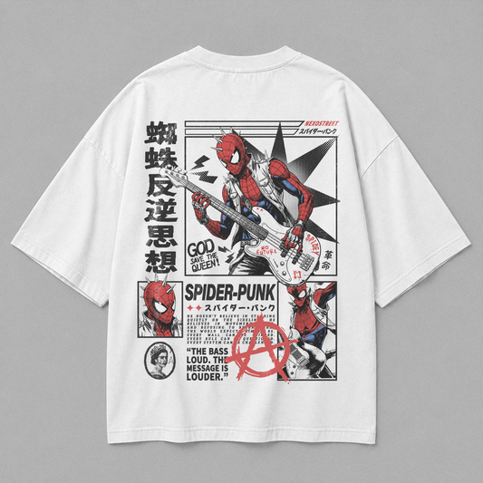 Camiseta Blanca SPIDER PUNK | SPIDER MAN