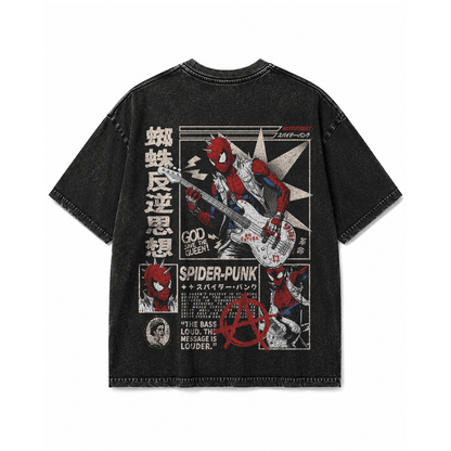 Camiseta SPIDER PUNK | ACID WASH EDITION