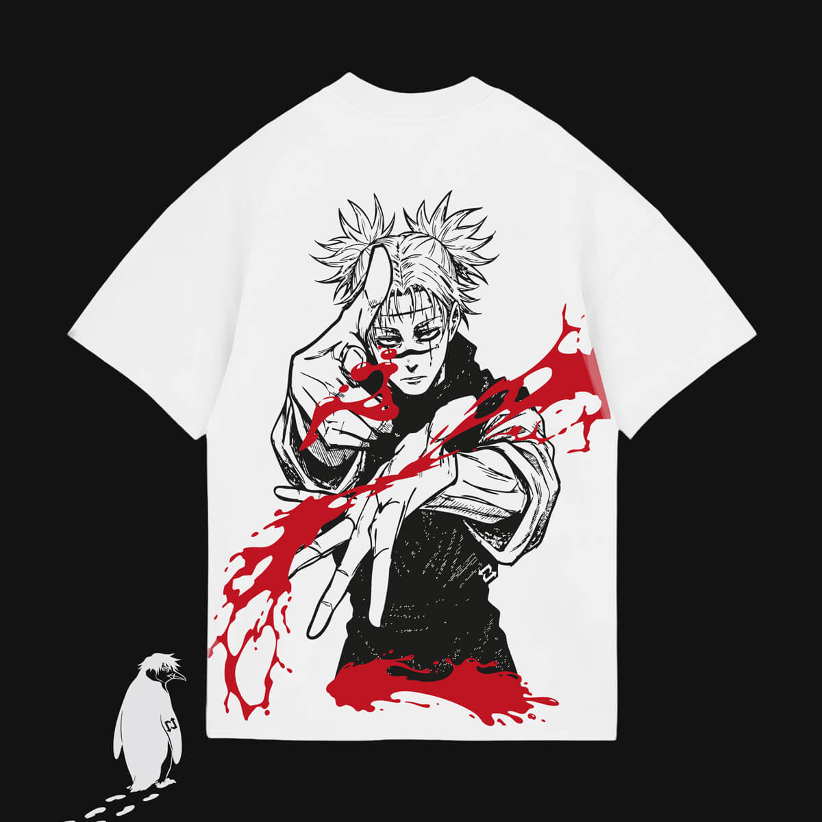 Camiseta oversize negra de Choso (Jujutsu Kaisen) — corte boxy — NEXO Street