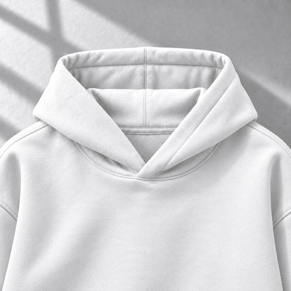 Hoodie TOJI FUSHIGURO — Jujutsu Kaisen, Blanco 280 g: detalle de confección sin estampados.