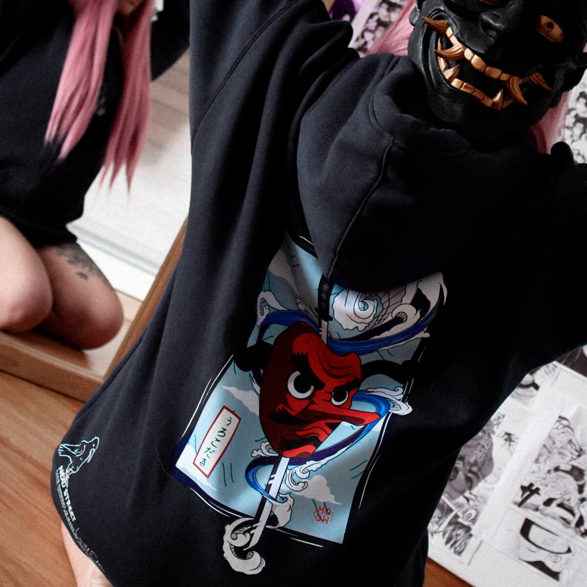 Hoodie oversize de Sakonji Urokodaki (Kimetsu no Yaiba) — NEXO Street