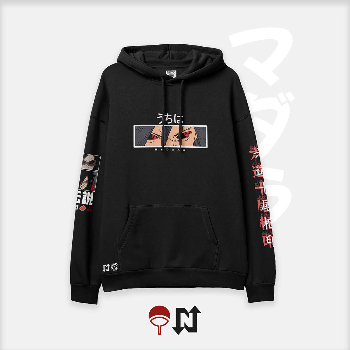 Hoodie MADARA UCHIHA 01 NEXO Street XS / ALTA DENSIDAD (310 gr) Buso